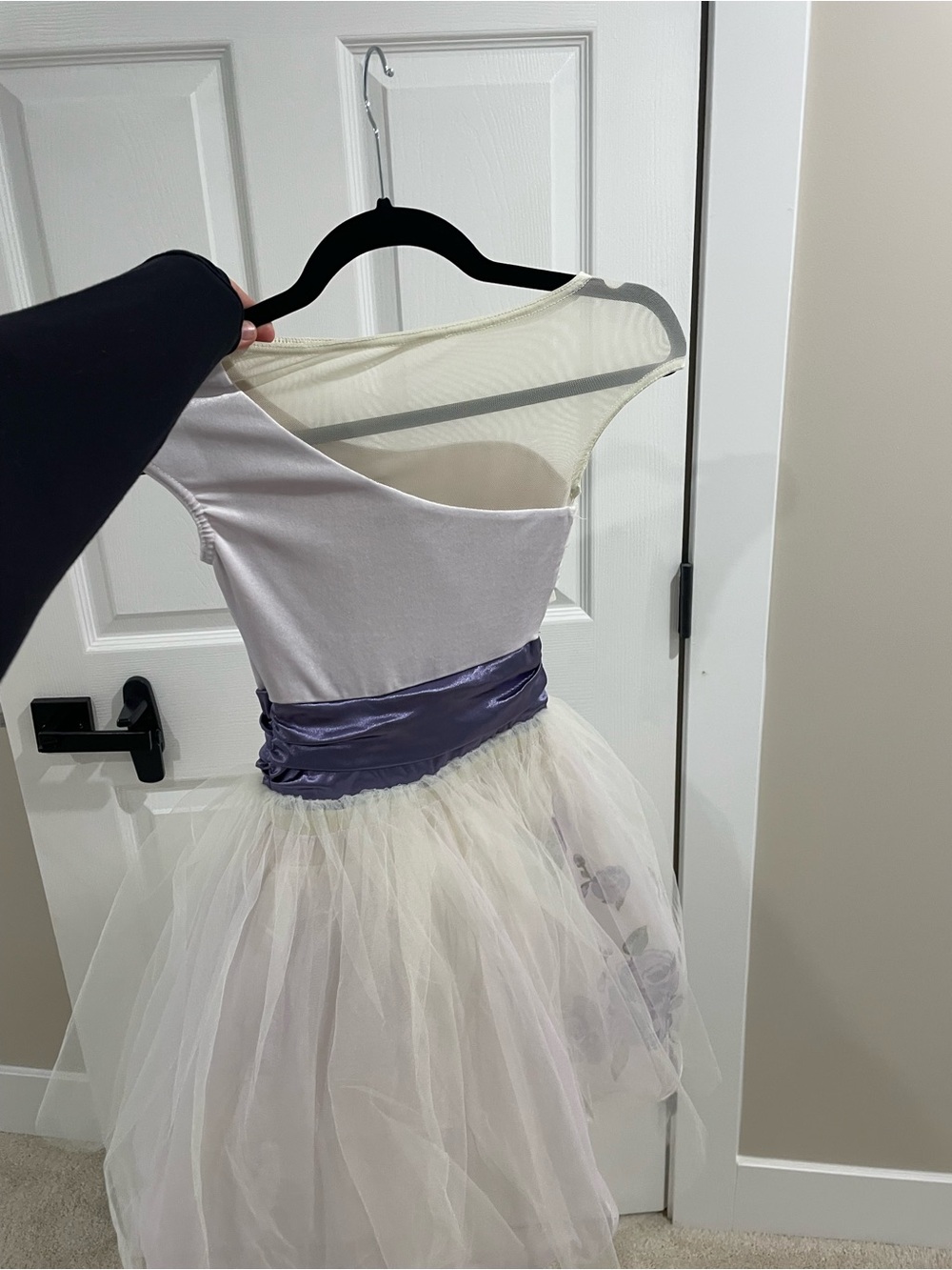 Weissman Girls' Purple Floral Tulle Dance costume Dress - Picture 2 of 2